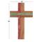 Brown Wood Rustic Cross Sculpture, 18" x 10" x 4"